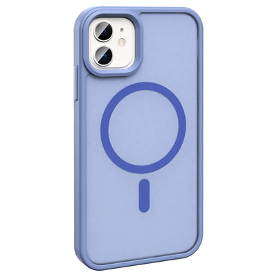 Apple iPhone 12 Kılıf M-safe Şarj Özellikli Mat Arka Yüzey Zore Sio Kapak Açık Yeşil