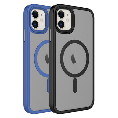 iPhone 12 Kılıf Mat Arka Yüzey Wireless Şarj Özellikli Zore Flet M-safe Kılıf