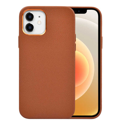 Apple iPhone 12 Kılıf Wiwu Calfskin Kapak Lacivert