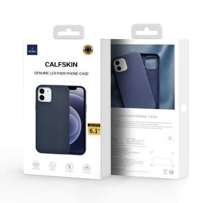 Apple iPhone 12 Kılıf Wiwu Calfskin Kapak Yeşil