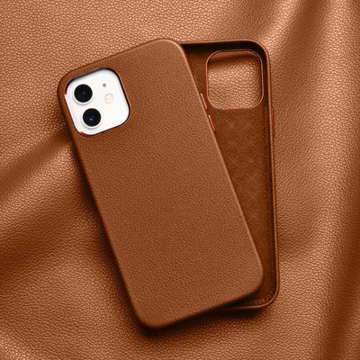 Apple iPhone 12 Kılıf Wiwu Calfskin Kapak Yeşil