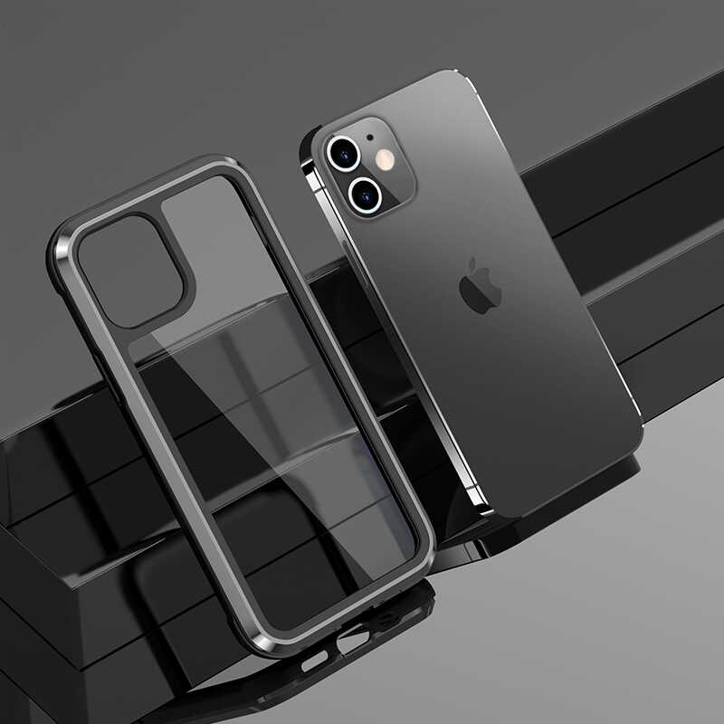 Apple iPhone 12 Kılıf Wiwu Defens Armor Kapak Siyah