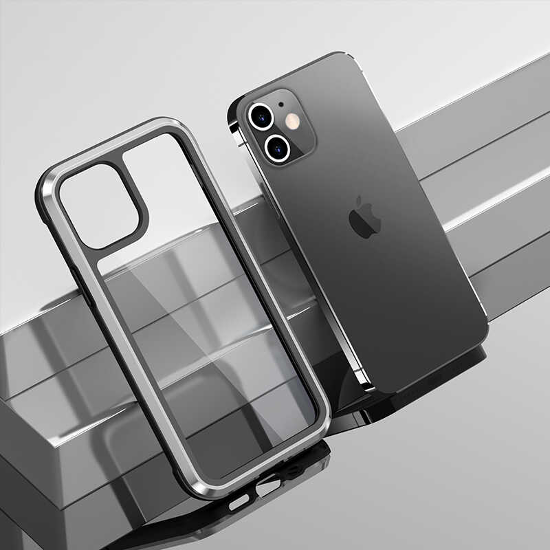Apple iPhone 12 Kılıf Wiwu Defens Armor Kapak Siyah