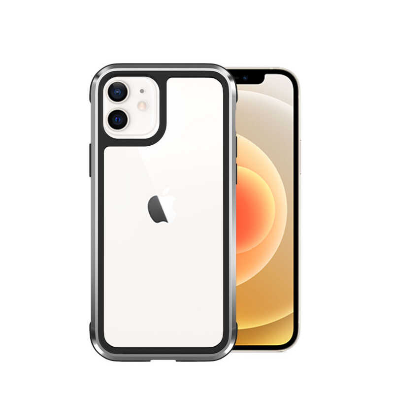 Apple iPhone 12 Kılıf Wiwu Defens Armor Kapak Gümüş