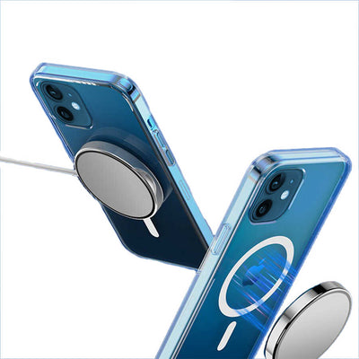Apple iPhone 12 Kılıf Wiwu Magnetic Crystal Kapak Renksiz