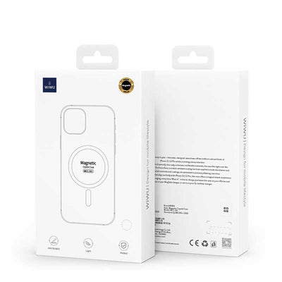 Apple iPhone 12 Kılıf Wiwu Magnetic Crystal Kapak Renksiz