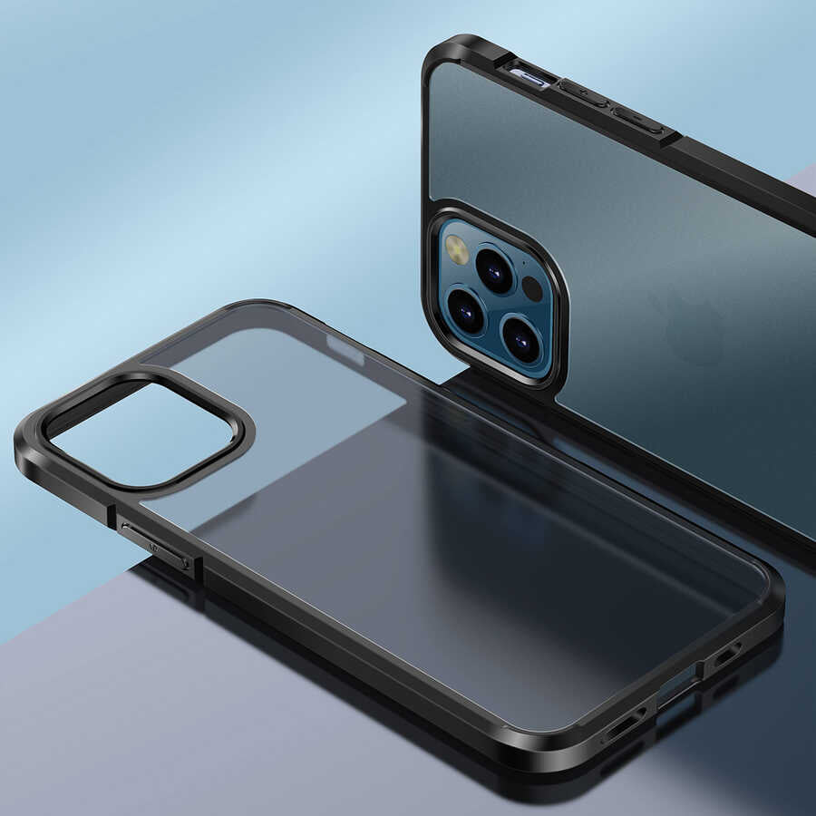 Apple iPhone 12 Kılıf Wlons H-Bom Kapak Lacivert