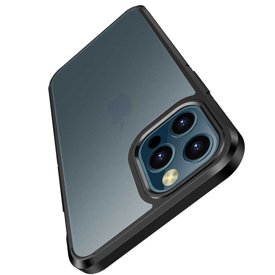 Apple iPhone 12 Kılıf Wlons H-Bom Kapak Renksiz