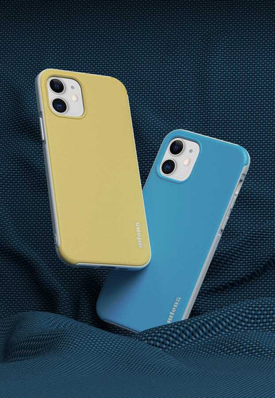 Apple iPhone 12 Kılıf Wlons Hill Kapak Mavi