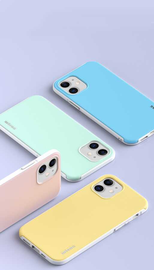 Apple iPhone 12 Kılıf Wlons Hill Kapak Mavi