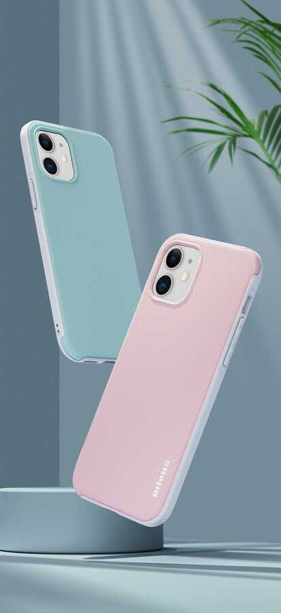 Apple iPhone 12 Kılıf Wlons Hill Kapak Mavi