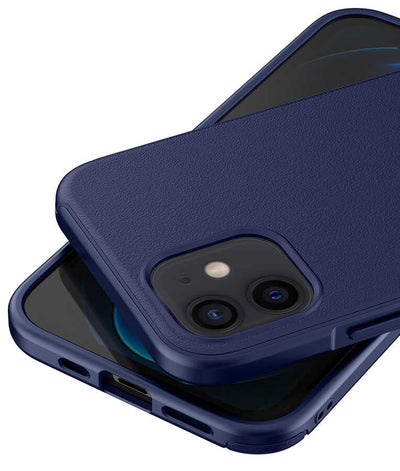 Apple iPhone 12 Kılıf Wlons Hill Kapak Mavi