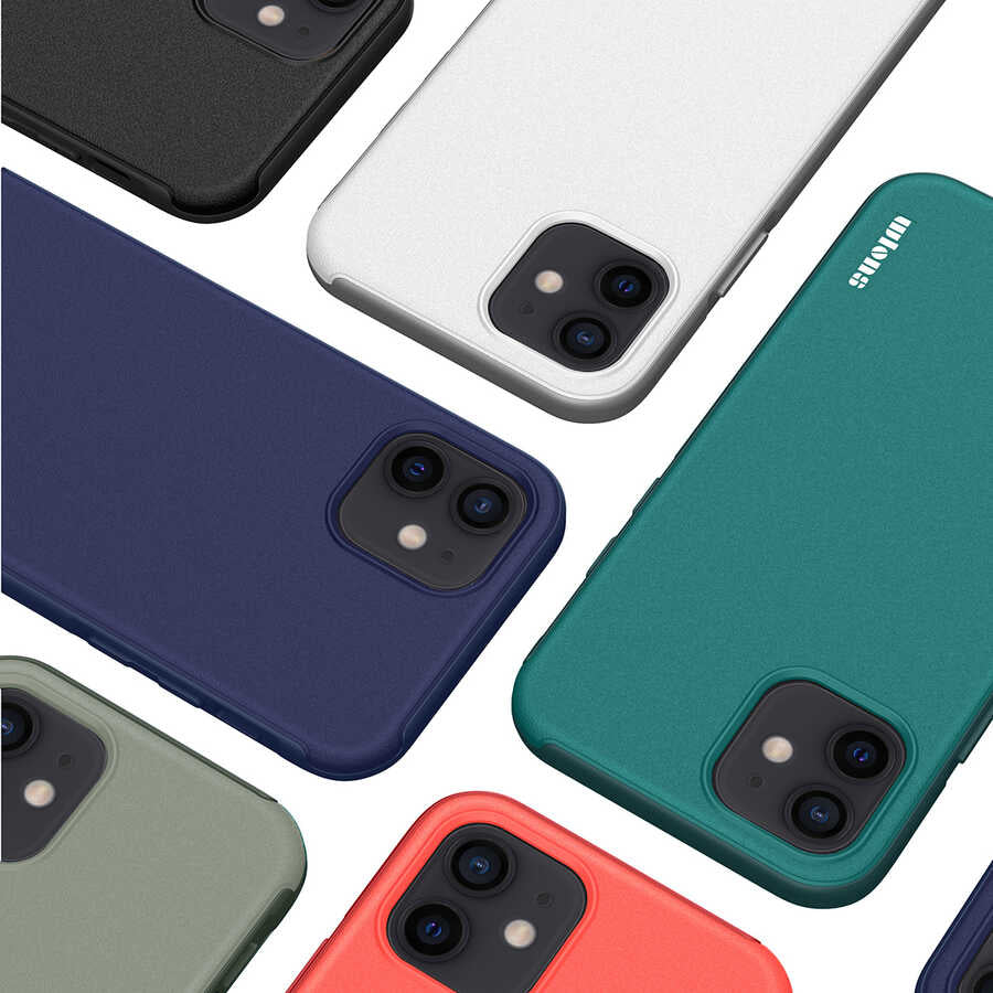 Apple iPhone 12 Kılıf Wlons Hill Kapak Beyaz
