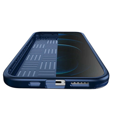 Apple iPhone 12 Kılıf Wlons Hill Kapak Mavi