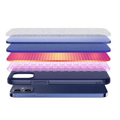 Apple iPhone 12 Kılıf Wlons Hill Kapak Mavi