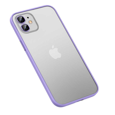 Apple iPhone 12 Kılıf Zore Retro Kapak Koyu Mor