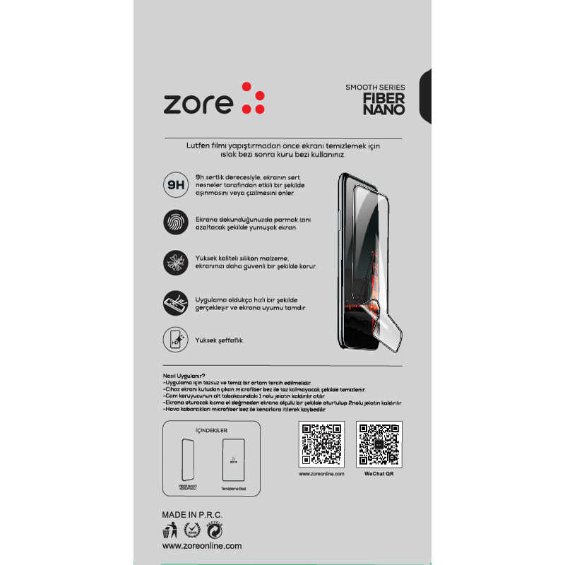 Apple iPhone 12 Mini Zore Fiber Nano Ekran Koruyucu