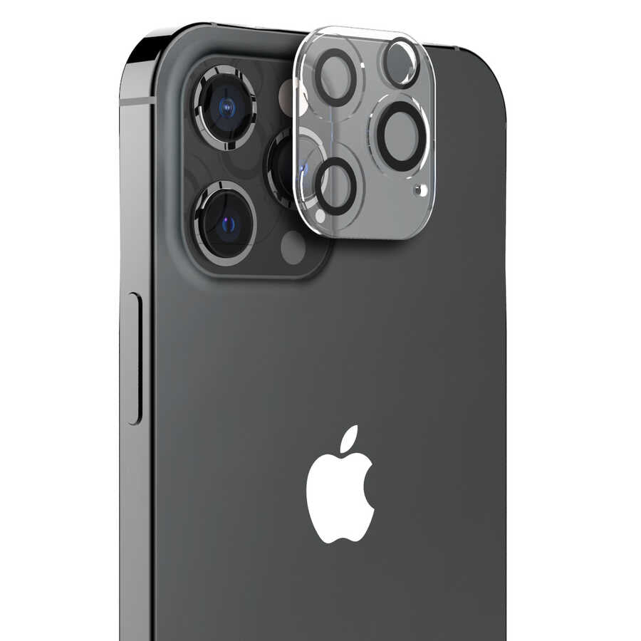 Apple iPhone 12 Pro Araree C-Subcore Temperli Kamera Koruyucu Siyah