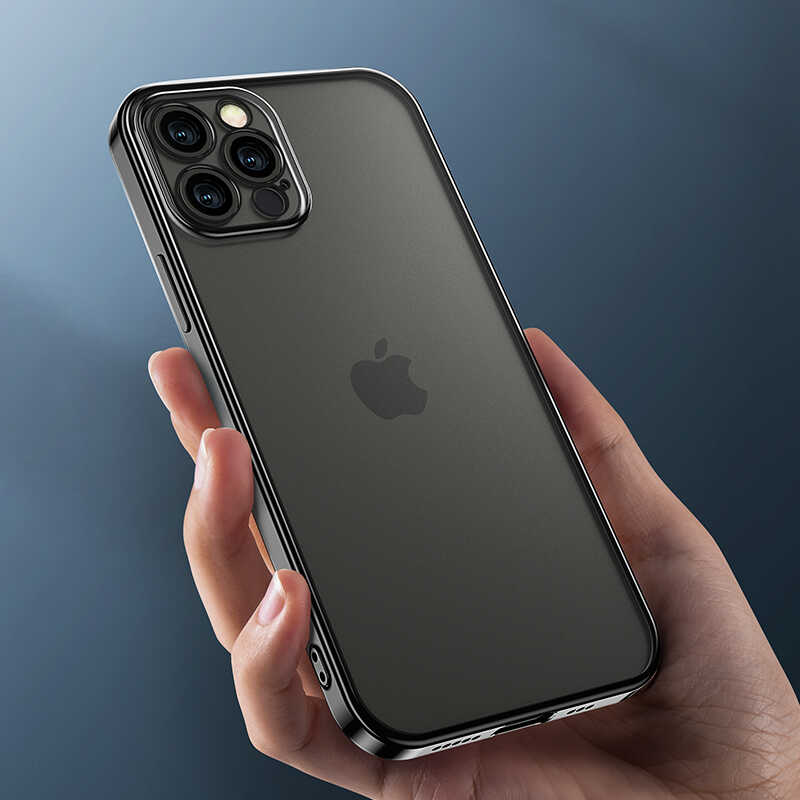 Apple iPhone 12 Pro Benks Matte Electroplated TPU Kapak Gümüş