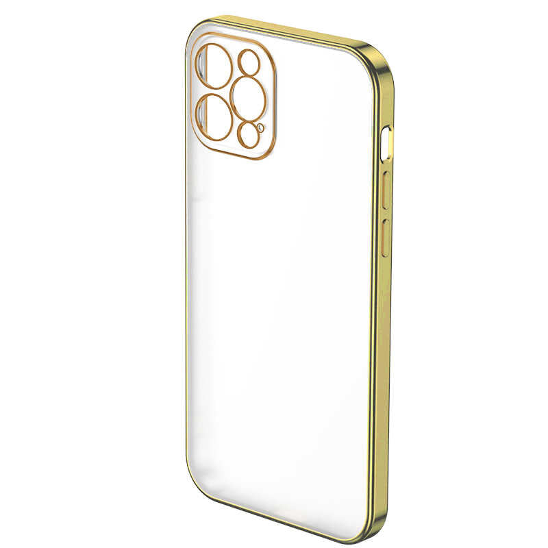 Apple iPhone 12 Pro Benks Matte Electroplated TPU Kapak Gold
