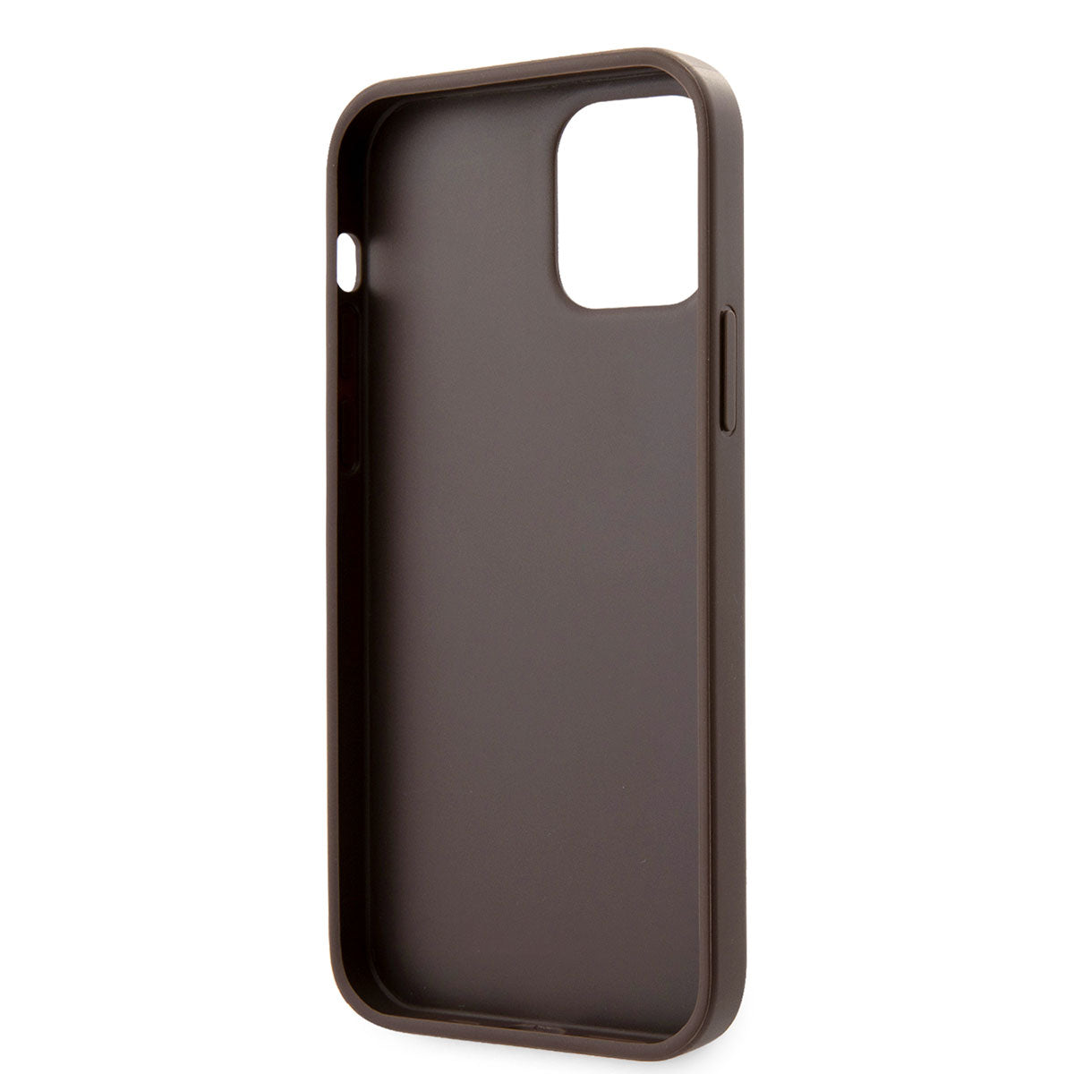 Apple iPhone 12 Pro Kılıf GUESS Çift Kart Bölmeli Kapak Kahverengi