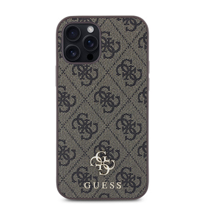 Apple iPhone 12 Pro Kılıf Guess Orjinal Lisanslı Magsafe Şarj Özellikli Small 4G Classic Kapak Pembe