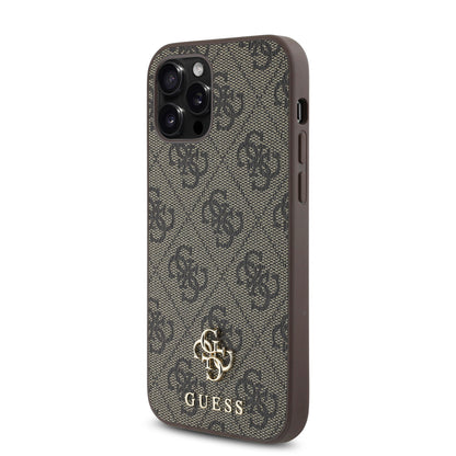 iPhone 12 Pro Kılıf Guess Orjinal Lisanslı M-safe Şarj Özellikli Small 4G Classic Kılıf
