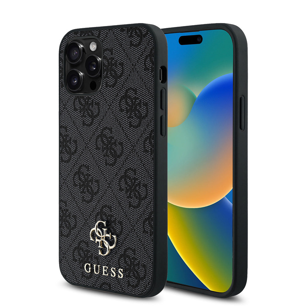 iPhone 12 Pro Kılıf Guess Orjinal Lisanslı M-safe Şarj Özellikli Small 4G Classic Kılıf