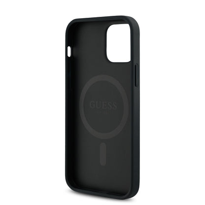 iPhone 12 Pro Kılıf Guess Orjinal Lisanslı M-safe Şarj Özellikli Small 4G Classic Kılıf
