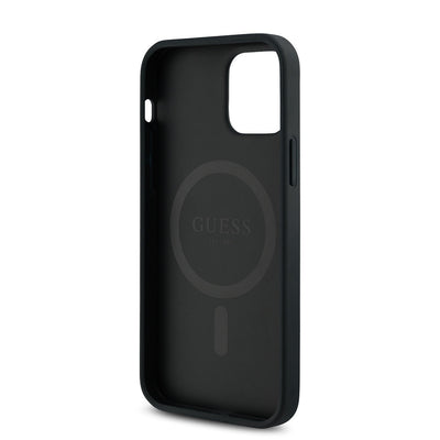 Apple iPhone 12 Pro Kılıf Guess Orjinal Lisanslı Magsafe Şarj Özellikli Small 4G Classic Kapak Pembe