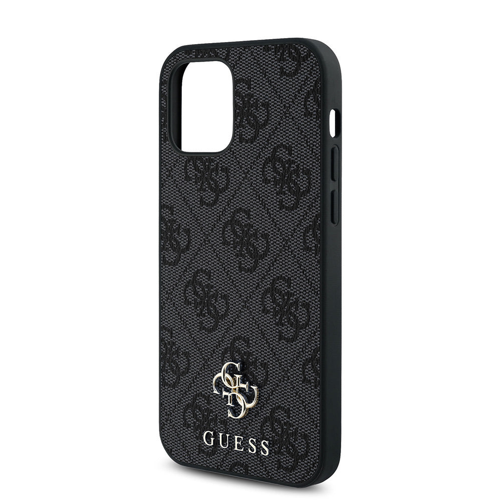 Apple iPhone 12 Pro Kılıf Guess Orjinal Lisanslı Magsafe Şarj Özellikli Small 4G Classic Kapak Pembe