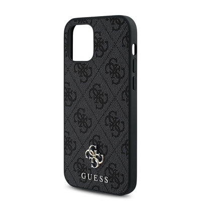 Apple iPhone 12 Pro Kılıf Guess Orjinal Lisanslı Magsafe Şarj Özellikli Small 4G Classic Kapak Pembe