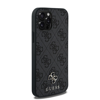iPhone 12 Pro Kılıf Guess Orjinal Lisanslı M-safe Şarj Özellikli Small 4G Classic Kılıf