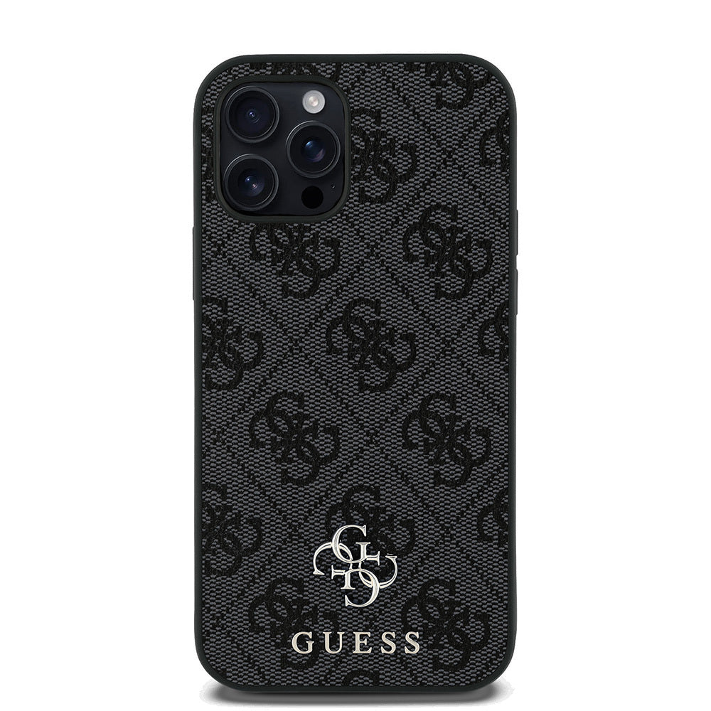 Apple iPhone 12 Pro Kılıf Guess Orjinal Lisanslı Magsafe Şarj Özellikli Small 4G Classic Kapak Pembe
