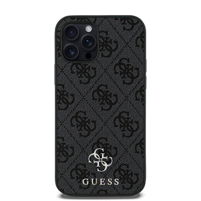 Apple iPhone 12 Pro Kılıf Guess Orjinal Lisanslı Magsafe Şarj Özellikli Small 4G Classic Kapak Pembe