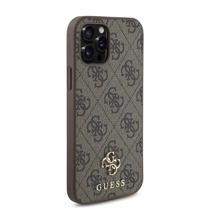 iPhone 12 Pro Kılıf Guess Orjinal Lisanslı M-safe Şarj Özellikli Small 4G Classic Kılıf