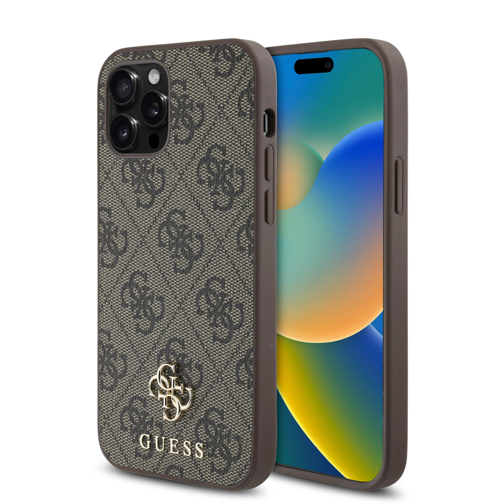 iPhone 12 Pro Kılıf Guess Orjinal Lisanslı M-safe Şarj Özellikli Small 4G Classic Kılıf