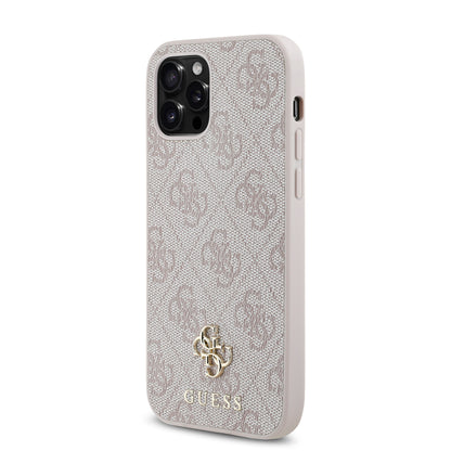 iPhone 12 Pro Kılıf Guess Orjinal Lisanslı M-safe Şarj Özellikli Small 4G Classic Kılıf