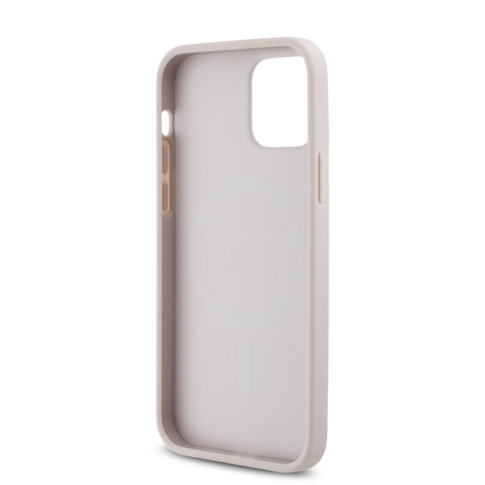 iPhone 12 Pro Kılıf Guess Orjinal Lisanslı M-safe Şarj Özellikli Small 4G Classic Kılıf