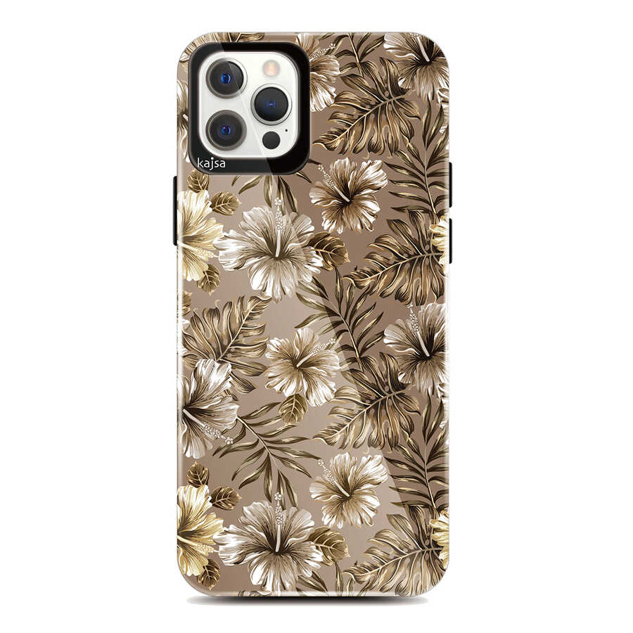 Apple iPhone 12 Pro Kılıf Kajsa Botanic Kapak NO1