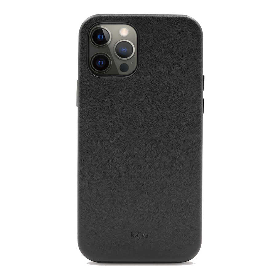 Apple iPhone 12 Pro Kılıf Kajsa Crazy Horse Kapak Siyah