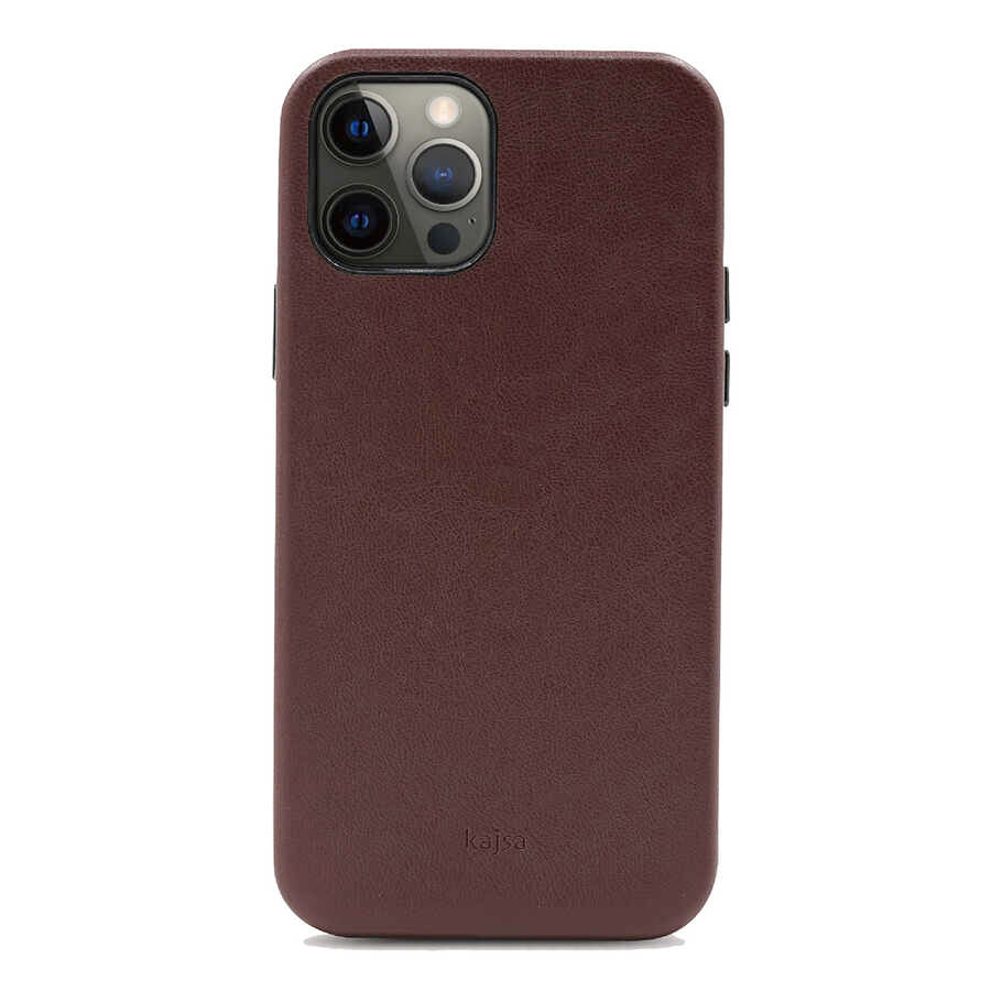 Apple iPhone 12 Pro Kılıf Kajsa Crazy Horse Kapak Bordo