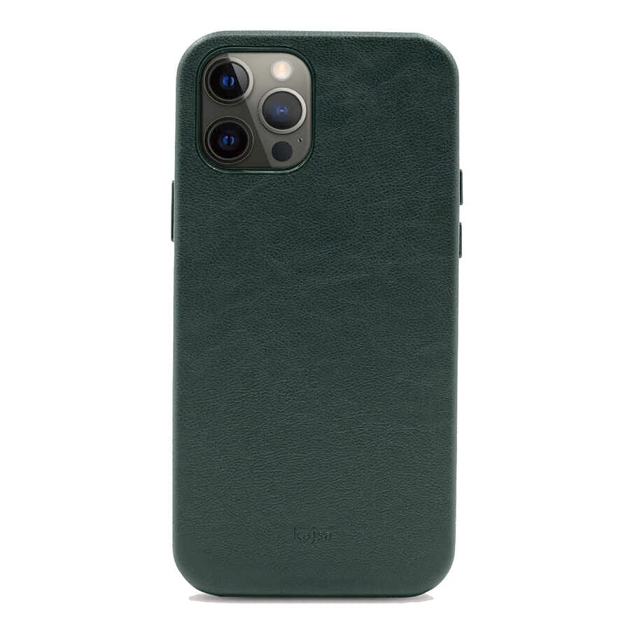 Apple iPhone 12 Pro Kılıf Kajsa Crazy Horse Kapak Yeşil