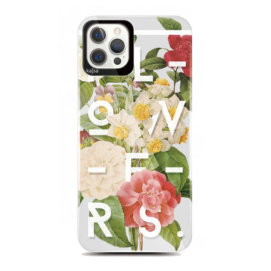 Apple iPhone 12 Pro Kılıf Kajsa Floral Kapak NO4