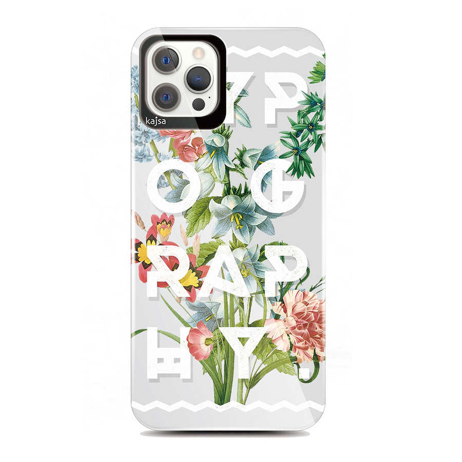 Apple iPhone 12 Pro Kılıf Kajsa Floral Kapak