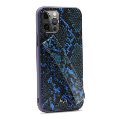 Apple iPhone 12 Pro Kılıf Kajsa Glamorous Serisi Snake Handstrap Kapak Kırmızı