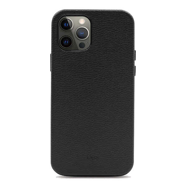 Apple iPhone 12 Pro Kılıf Kajsa Litchi Kapak Siyah