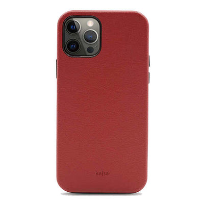 Apple iPhone 12 Pro Kılıf Kajsa Litchi Kapak Kahverengi