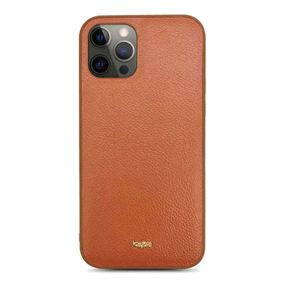 Apple iPhone 12 Pro Kılıf Kajsa Luxe Collection Hakiki Deri Kapak Kırmızı