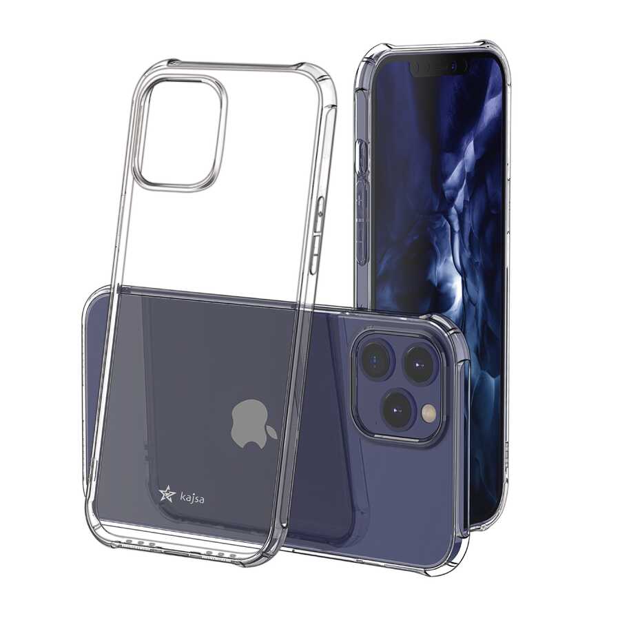 Apple iPhone 12 Pro Kılıf Kajsa Transparent Kapak Renksiz